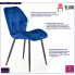 Ciemnoniebieskie krzesło welurowe Laros