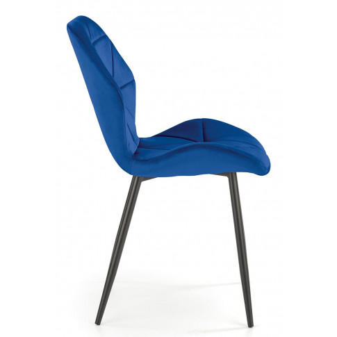 Niebieskie krzesło pikowane Laros