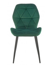 Zielone welurowe krzesło pikowane - Laros w sklepie Edinos.pl