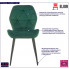 Zielone pikowane krzeslo tapicerowane Laros