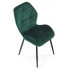 Pikowane zielone krzesło Laros