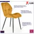 Musztardowe krzesło do salonu Laros