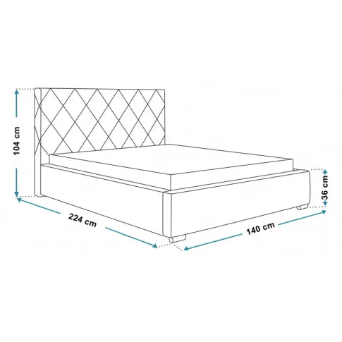 Wymiary tapicerowanego łóżka 120x200 Savana