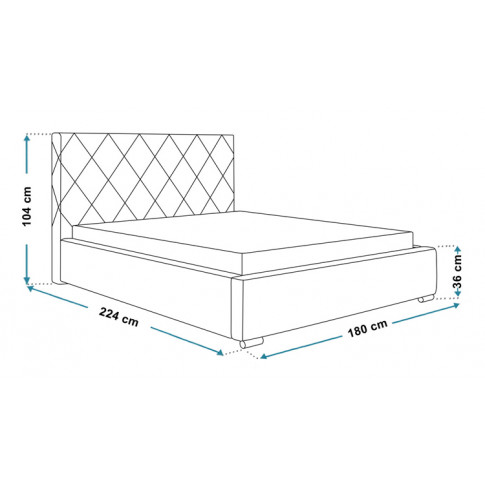 Wymiary tapicerowanego łóżka 160x200 Savana