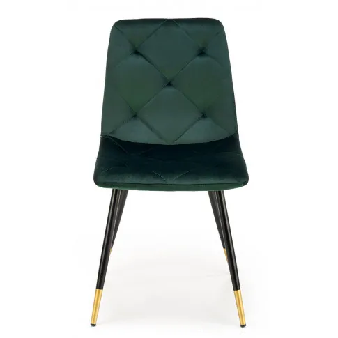 Zielone welurowe krzesło Vimo