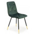 Zielone welurowe krzesło Vimo