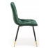 Pikowane ciemnozielone krzesło do salonu Vimo