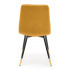Musztardowe krzesło w stylu glamour Vimo
