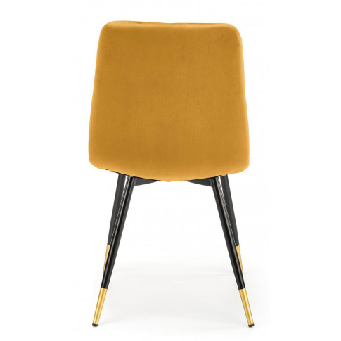 Musztardowe krzesło w stylu glamour Vimo