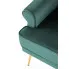 Zielony fotel w stylu glamour Morti