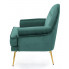 Zielony fotel w stylu glamour Morti