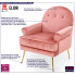 Różowy fotel wypoczynkowy Morti