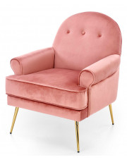 Różowy nowoczesny fotel wypoczynkowy - Morti w sklepie Edinos.pl