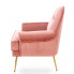 Różowy fotel glamour Morti