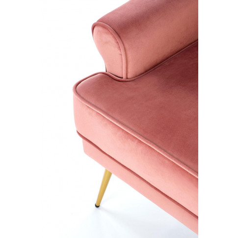 Nowoczesny różoowy fotel glamour Morti