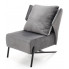 Szary nowoczesny fotel wypoczynkowy - Rubes