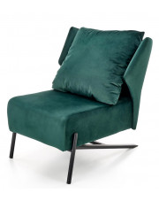 Zielony nowoczesny fotel welurowy - Rubes w sklepie Edinos.pl