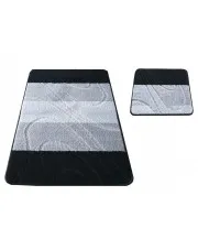 Komplet czarnych dywaników łazienkowych - Lucax 3X w sklepie Edinos.pl