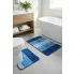 Niebieskie dywaniki łazienkowe Lucax 4X