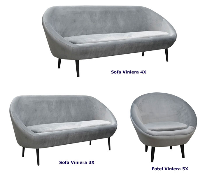 Luksusowa duża sofa do salonu z podłokietnikami Viniera 4X