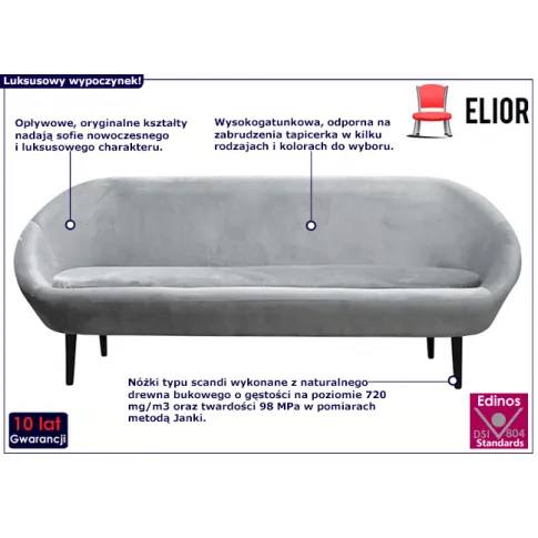 Tapicerowana sofa 3-osobowa Viniera 4X