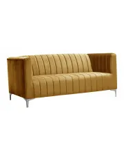 Pikowana sofa welurowa Klera 3X - 9 kolorów