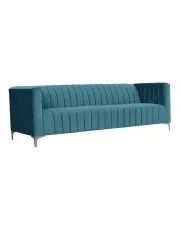 Welurowa sofa trzyosobowa Klera 4X - 9 kolorów w sklepie Edinos.pl