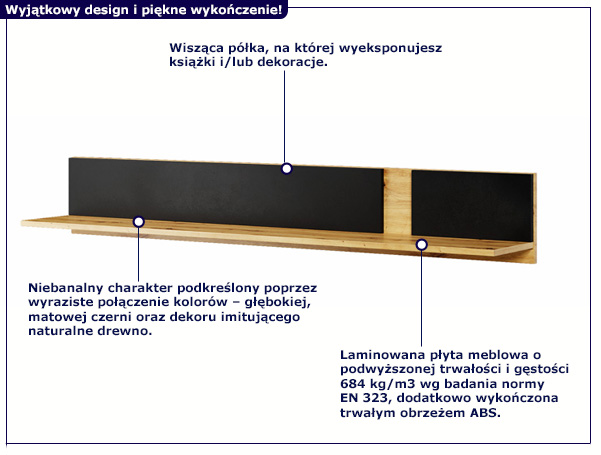 Wisząca półka Mono MN-04