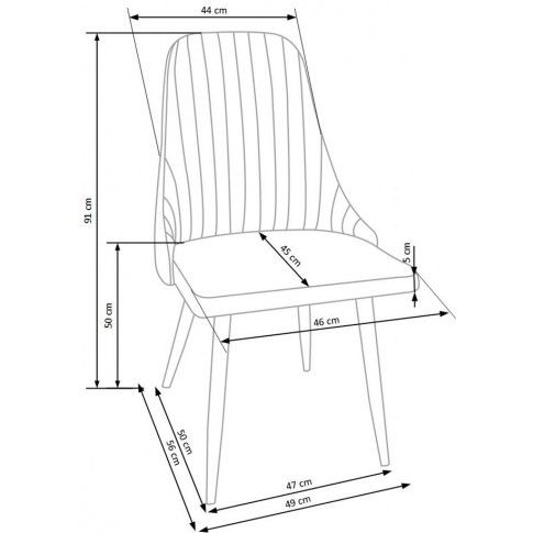 Szczegółowe zdjęcie nr 5 produktu Krzesło tapicerowane Isent - beżowe