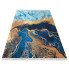 Niebieski prostokątny dywan z motywem marmuru - Barles