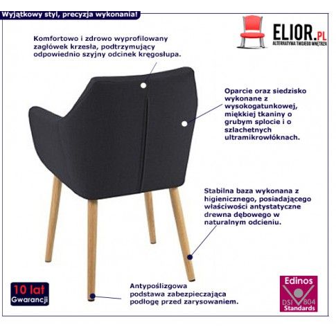 Fotografia Fotel vintage Elpro - czarny z kategorii Krzesła