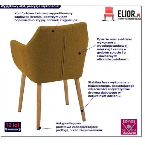 Fotografia Fotel vintage Elpro - żółty z kategorii Krzesła do salonu