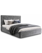 Łóżko dwuosobowe małżeńskie welurowe 160x200 Caper - 30 kolorów w sklepie Edinos.pl