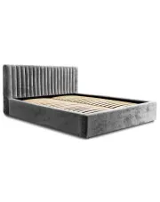 Łóżko dwuosobowe małżeńskie welurowe 160x200 Groban - 30 kolorów w sklepie Edinos.pl