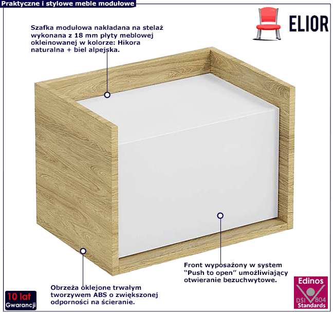 Szafka modułowa hikora biel alpejska Horizonte 7X