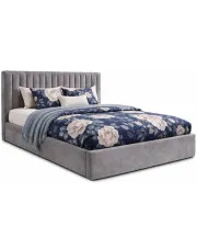 Welurowe łóżko z pojemnikiem na pościel 180x200 30 kolorów - Caper  w sklepie Edinos.pl