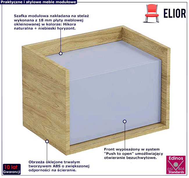 Szafka modułowa hikora niebieski horyzont Horizonte 7X