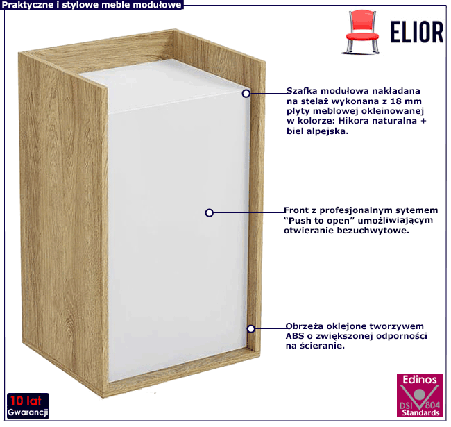 Szafka modułowa hikora biel alpejska Horizonte 9X