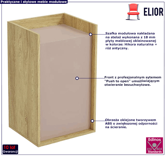 Szafka modułowa hikora róż antyczny Horizonte 9X