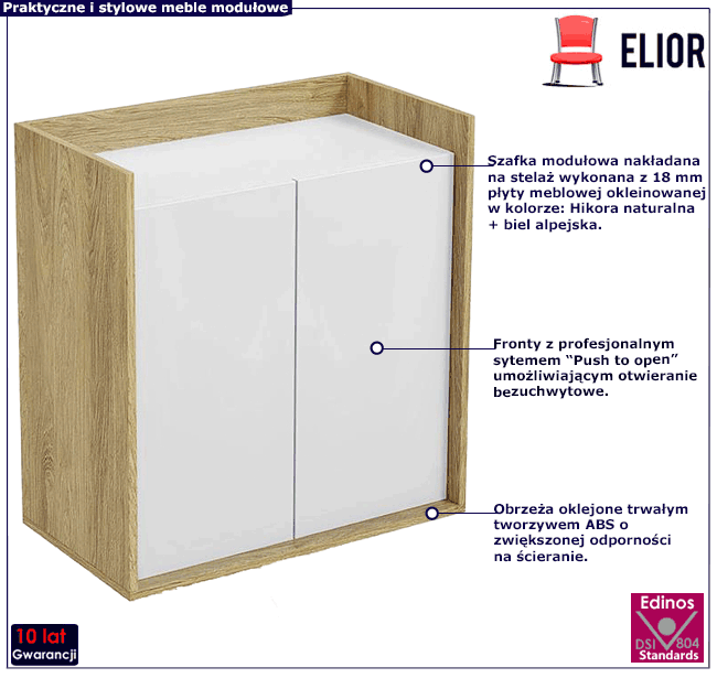 Szafka modułowa hikora biel alpejska Horizonte 10X