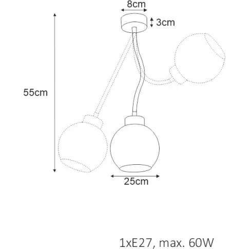 Wymiary lampy S840-Kago