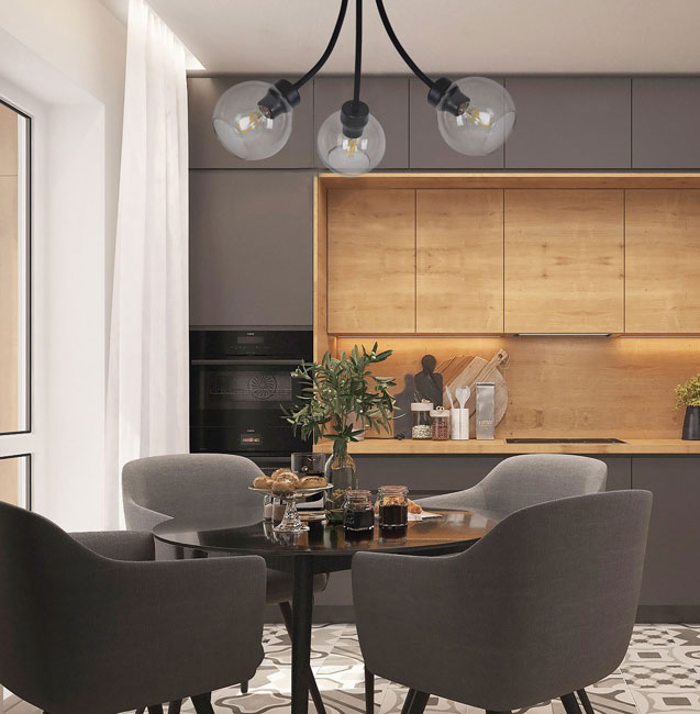 Lampa wisząca na elastycznych ramionach S84-0-Kago