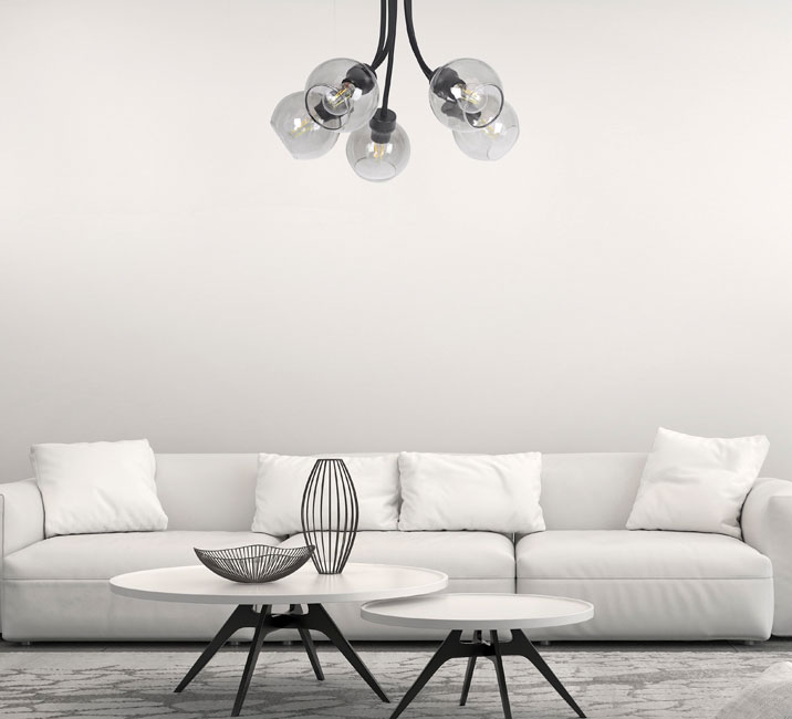 Lampa wisząca pięcioramienna na elastycznych ramionach S842-Zemo