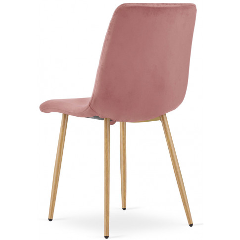 różowe aksamitne krzesło 4 szt metalowe kuchenne saba 4x