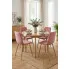 Zestaw 4 szt różowych krzeseł tapicerowanych Besti 3S