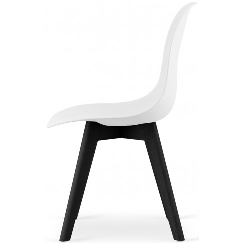 zestaw 4 skandynawskich nowoczesnych krzeseł kuchennych lajos 3x biel