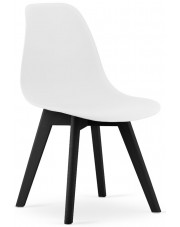 Zestaw 4 szt. białych krzeseł kuchennych - Lajos 3X w sklepie Edinos.pl
