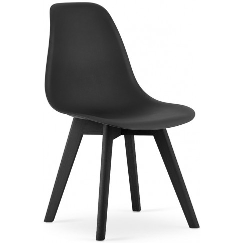 czarne krzesło kuchenne drewniane nogi lajos 3x