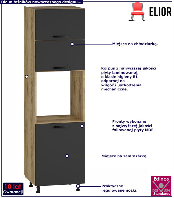 Szafka dolna Vokres 15X pod zabudowę piekarnika