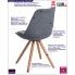 Fotografia Krzesło Grano - szare z kategorii Krzesła tapicerowane